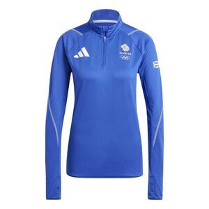 Adidas Womens/Ladies Team GB Performance Quarter Zip Tracksuit Top / Lucid Blue